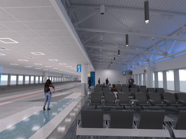 Rendering of Concourse E renovations 